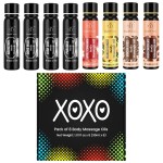 XOXO - 8 Piece Flavoured Body Massage Oils Set - Natural Pleasant Aroma for Men & Women - Quality Assurance, Nourishing & Moisturizing - 240ML/8.11 FL Oz - by Dudes Love