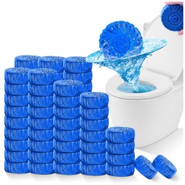 KIISIISO Toilet Bowl Cleaners Tablet 72 PACK, Automatic Toilet Cleaners for Deodorizing & Descaling, Long-Lasting Toilet Bowl Cleaner Tablets with Sustained-Release Technology Against Tough Stains