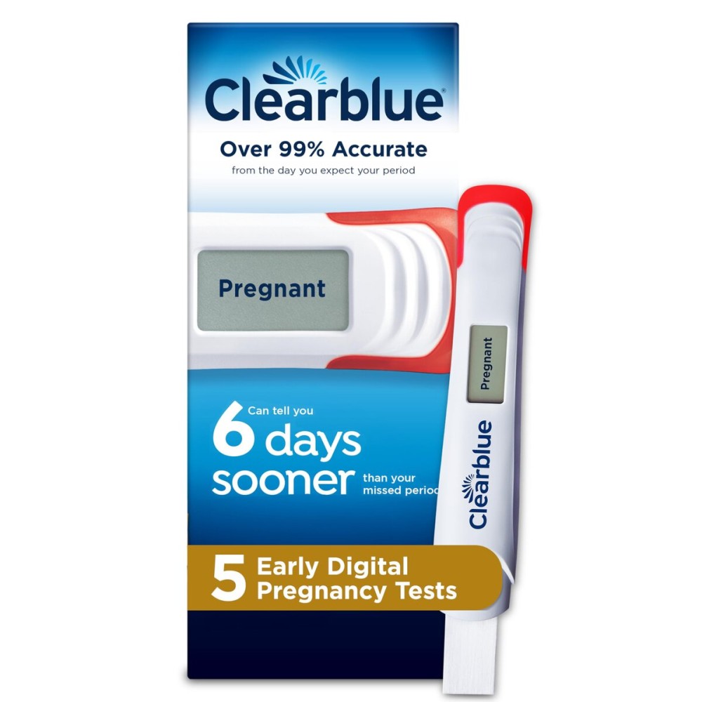 Clearblue Early Digital Pregnancy Test, Early Detection at Home Pregnancy Test, 5 Ct