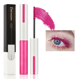 Colored Mascara for Eyelashes with Comb Set,Colorful Waterproof Long lasting Charming Voluminous Mascara for Women Cruelty Free Vegan Eye Makeup (C-1Pc 04berry color, C)