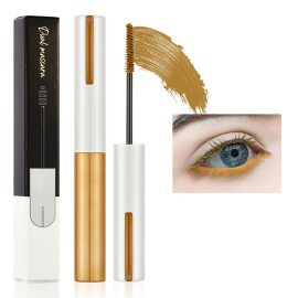 Colored Eyelash Comb Set - blonde mascara Waterproof & Voluminous Long Lasting Gold Mascara Vegan & Cruelty-Free Eye Makeup for Women(03Gold)