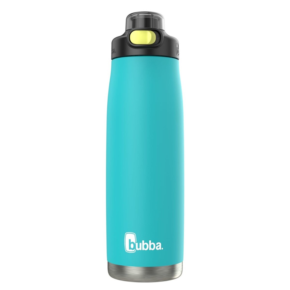 Bubba Radiant Stainless Steel Push-Button Chug Lid 24oz. Water Bottle Medium Rubberized Scuba