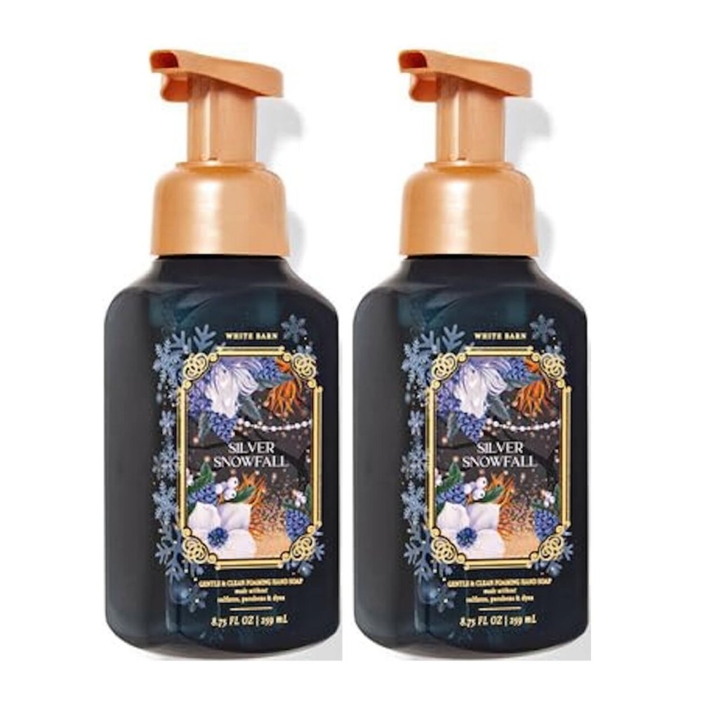 Bath & Body Works Bath and Body Works Gentle Foaming Hand Soap 8.75 Ounce 2-Pack (Silver Snowfall)