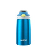 Contigo Autospout Water Bottle with Straw 13 oz Blue Poppy/Glacier