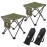 Opliy Camping Stool 2 Pack,Portable Folding Stool for Outdoor Gardening and Beach Hiking Fishing,Foot Stool with Carry Bag (Green)
