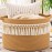 KAKAMAY Large Blanket Basket (20x13),Woven Baskets for storage Baby Laundry Hamper, Cotton Rope Blanket Basket for Living Room, Laundry, Nursery, Pillows, Baby Toy chest (Brown Fringe)