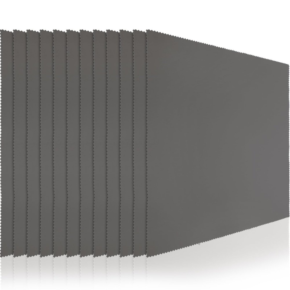 Frienda 12 Pack Large Microfiber Glass Cleaning Cloths 12 x 12 Inch Oversized Eyeglass Sunglasses Cleaning Cloths for Electronics Glasses Screens and Lenses(Gray)