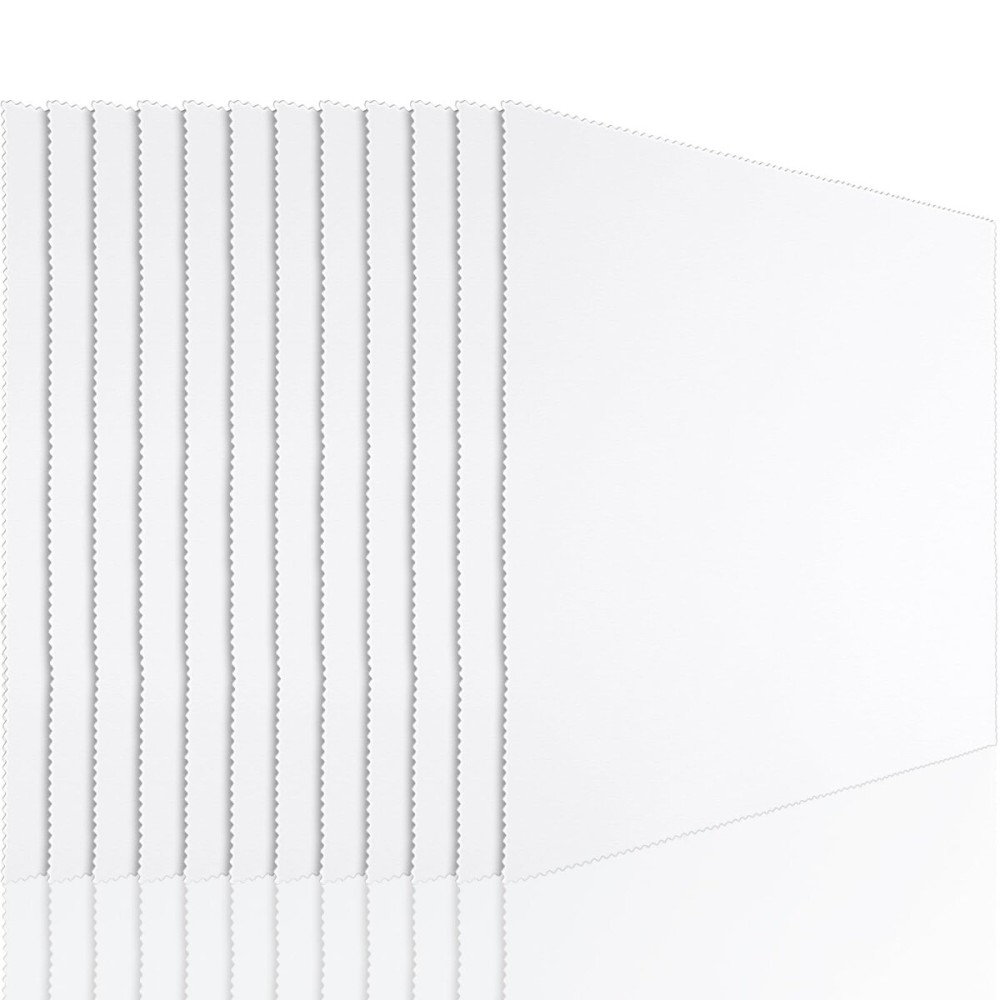 Frienda 12 Pack Large Microfiber Glass Cleaning Cloths 12 x 12 Inch Oversized Eyeglass Sunglasses Cleaning Cloths for Electronics Glasses Screens and Lenses(White)