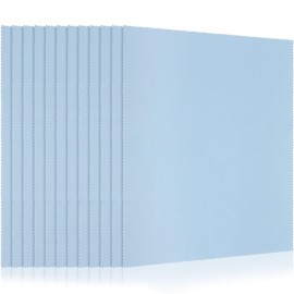 Frienda 12 Pack Large Microfiber Glass Cleaning Cloths 12 x 12 Inch Oversized Eyeglass Sunglasses Cleaning Cloths for Electronics Glasses Screens and Lenses(Blue)