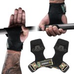 MANUEKLEAR Gym Straps Weight Lifting, Double Leather Lifting Straps for Men Deadlift with Cushion Wrist Loop, Gym Liftings Wrist Wraps for Weightlifting