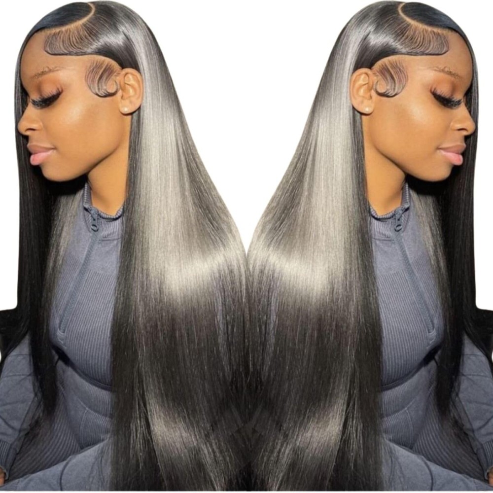 Straight Lace Front Wigs Human Hair 13x4 HD Transparent Lace Front Wig for Black Women Glueless Brazilian Virgin Hair Lace Frontal Wig 180% Density Pre Plucked with Baby Hair Hairline