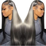 Straight Lace Front Wigs Human Hair 13x4 HD Transparent Lace Front Wig for Black Women Glueless Brazilian Virgin Hair Lace Frontal Wig 180% Density Pre Plucked with Baby Hair Hairline