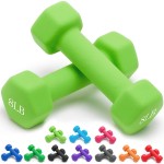 Portzon 10 Colors Options Compatible with Set of 2 Neoprene Dumbbell,1-23 LB, Anti-Slip, Anti-roll, Hex Shape
