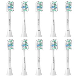 MRYUESG Replacement Toothbrush Heads for Philips Sonicare Replacement Heads, 10 Pack, Electric Tooth-Brush Head Compatible with Phillips, White-Blue