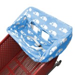 Brain Architect Child Portable Shopping Cart Cover | High Chair and Grocery Cart Covers for Babies, Kids, Infants & Toddlers  Includes Free Carry Bag  (Simple Blue Elephant)