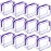 Weewooday 12 Pieces Clear Makeup Bags Cosmetic Storage Bags PVC Zipper Pouches Travel Waterproof Makeup Plastic Case for Women Organizing Toiletries Traveling Bathroom(Large,Purple)