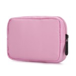 E-Tree Cute Small Makeup Bag, Cosmetic Toiletry Skin Care Make up Little Items Pouch for Purse,Zipper Mini Tech Charger Cable Electronic Organizer Case,Travel Accessories,Pink