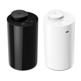 Airversa Waterless Diffuser for Essential Oil, Car Diffsuer, Battery Operated Nebulizer, 0.7 Fl Oz/ 20mL, Mini Scent Air Machine, 3 Timers & 3 Mist Levels for Home, Room, Car, Office - AN6 Black+White