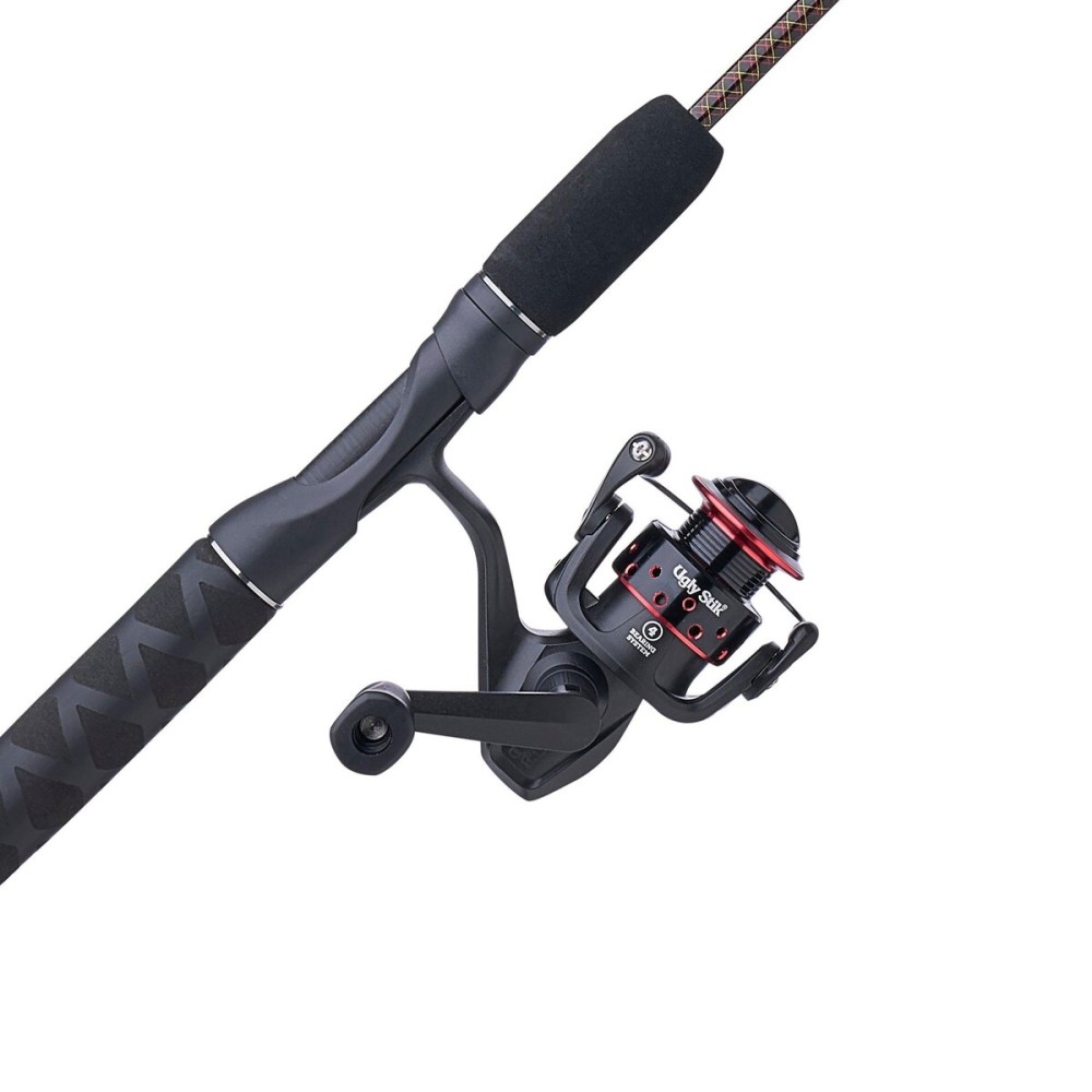 Ugly Stik GX2 Spinning Reel and 7\' Fishing Rod Combo, 2-Piece, Graphite and Fiberglass Rod with Clear Tip Design