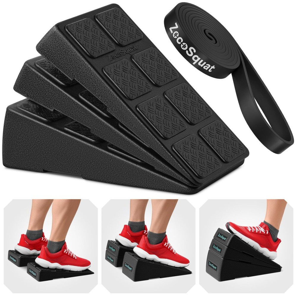 Squat Wedge - Squat Wedge Block 960 LBS Capacity - Slant Board for Calf Stretching with 5 Adjustable Angles - Calf Stretcher Slant Board - Yoga Blocks - EPP Material for Ankle Mobility & Physical Therapy