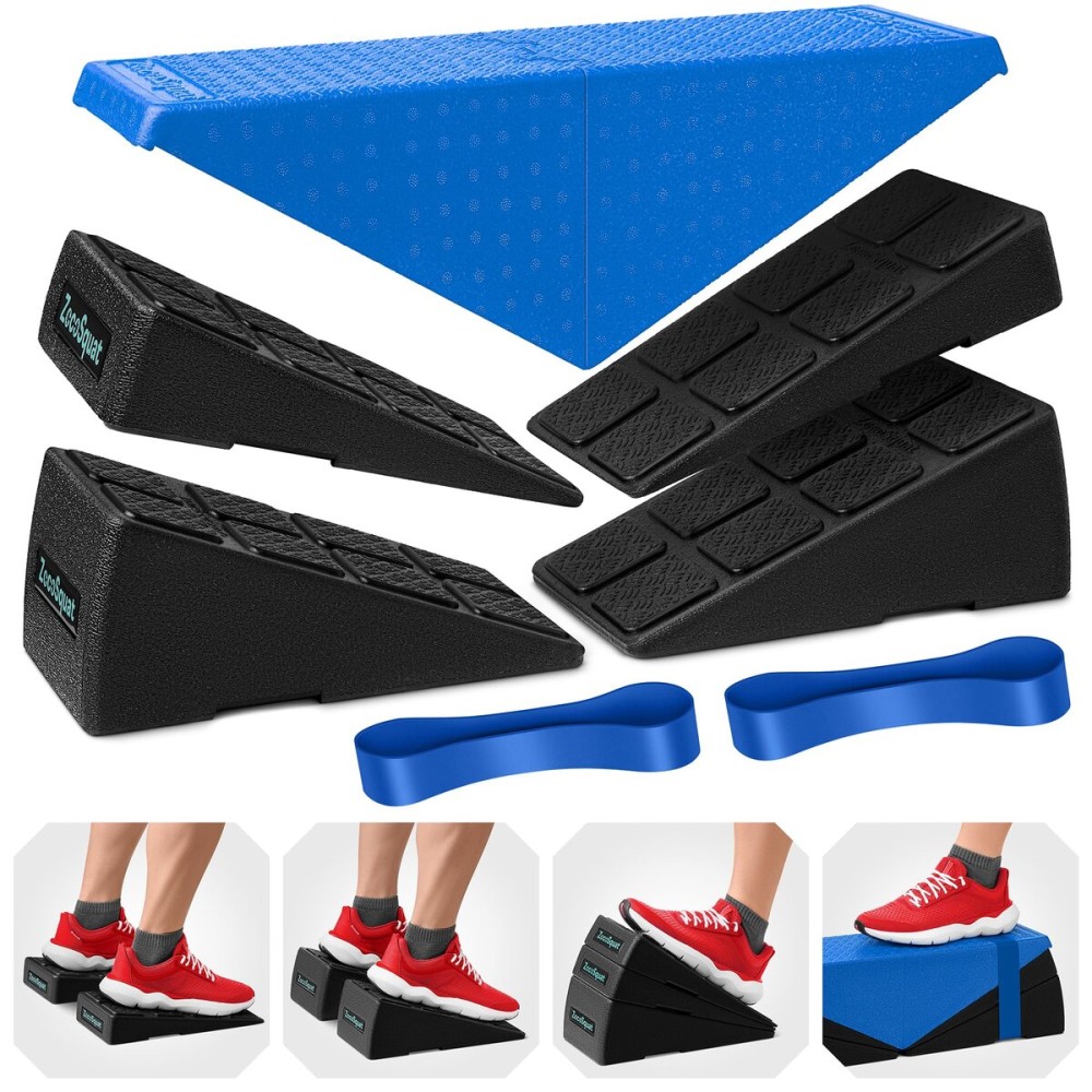 Squat Wedge - Squat Wedge Block 960 LBS Capacity - Slant Board for Calf Stretching with 5 Adjustable Angles - Calf Stretcher Slant Board - Yoga Blocks - EPP Material for Ankle Mobility & Physical Therapy