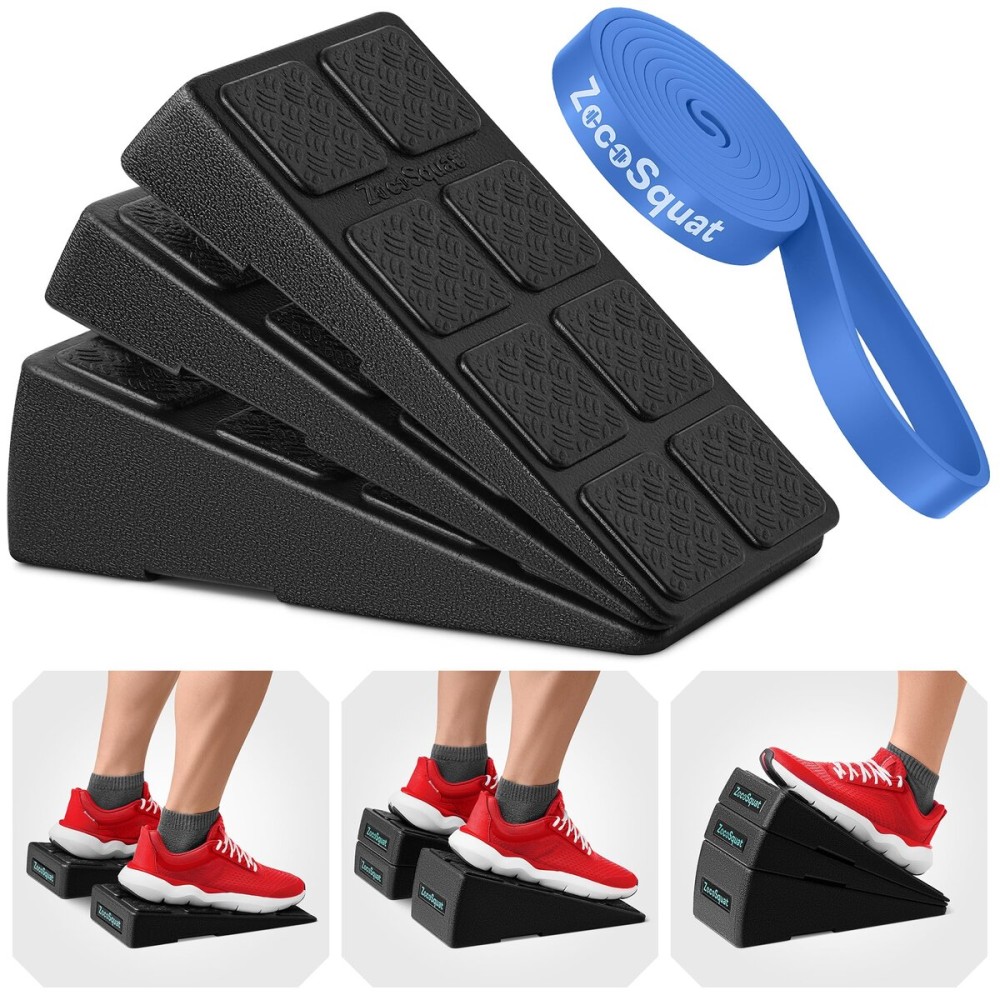 Squat Wedge - Squat Wedge Block 960 LBS Capacity - Slant Board for Calf Stretching with 5 Adjustable Angles - Calf Stretcher Slant Board - Yoga Blocks - EPP Material for Ankle Mobility & Physical Therapy