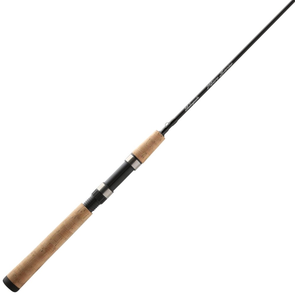 Shakespeare Micro 5\'6 Spinning Rod, 2-Piece Fishing Rod, Graphite Composite Blank, Light Rod Power, Comfortable Full Cork Handle