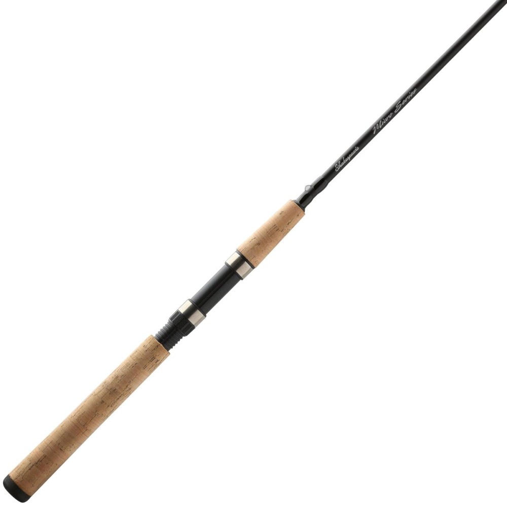 Shakespeare Micro 7\' Spinning Rod, 2-Piece Fishing Rod, Graphite Composite Blank, Light Rod Power, Comfortable Full Cork Handle