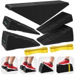 Squat Wedge - Squat Wedge Block 960 LBS Capacity - Slant Board for Calf Stretching with 5 Adjustable Angles - Calf Stretcher Slant Board - Yoga Blocks - EPP Material for Ankle Mobility & Physical Therapy