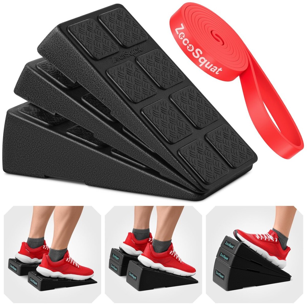 Squat Wedge - Squat Wedge Block 960 LBS Capacity - Slant Board for Calf Stretching with 5 Adjustable Angles - Calf Stretcher Slant Board - Yoga Blocks - EPP Material for Ankle Mobility & Physical Therapy