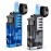 Cigar Lighter Torch Lighter Butane Refillable Triple Jet Flame Torch Lighters, Windproof Adjustable Flame Butane Torch Lighter with Cigar Punch 2 Pack (Without Fuel) (Blue Black)