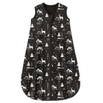 Yoofoss Baby Sleep Sack 0-6 Months 0.5 TOG Baby Wearable Blanket, 100% Organic Cotton Infant Toddler Sleeping Sack 2-Way Zipper Lightweight Sleep Sack, Black Forest