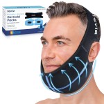 REVIX Wisdom Teeth Ice Packs for Oral Care Ice Head Wraps with 3D Sewing Design, Extra Snug Fit for Face Cold Packs for Dental Implants, Chin Discomfort and Wisdom Teeth Recovery, Black 2 Sets