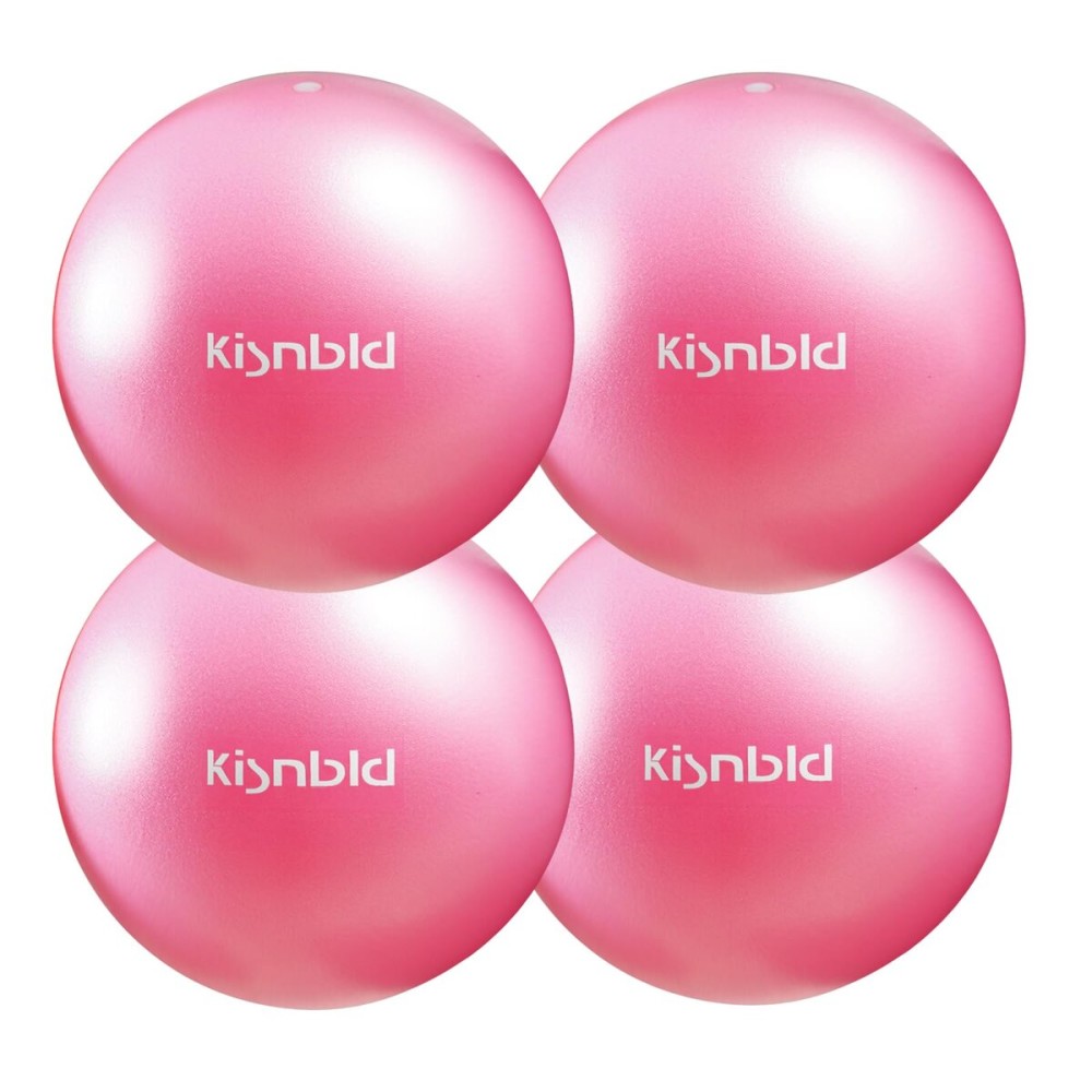 kisnbld Small Exercise Ball, 9 Inch Mini Pilates Ball, Anti Burst and Slip Resistant Mini Yoga Ball for Stability, Fitness, Physical Therapy & Stretching Workout at Home Gym & Office(4 Mistyrose)