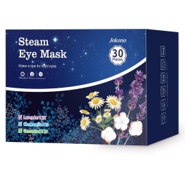 Jekeno Steam Eye Mask, 30 Packs Eye Masks for Dry Eyes, 40-60 Minutes Self Moist Warm Compress Heated Disposable Mask for Sleep, Spa Relaxing Trip Gifts, Travel Essentials for Women Men