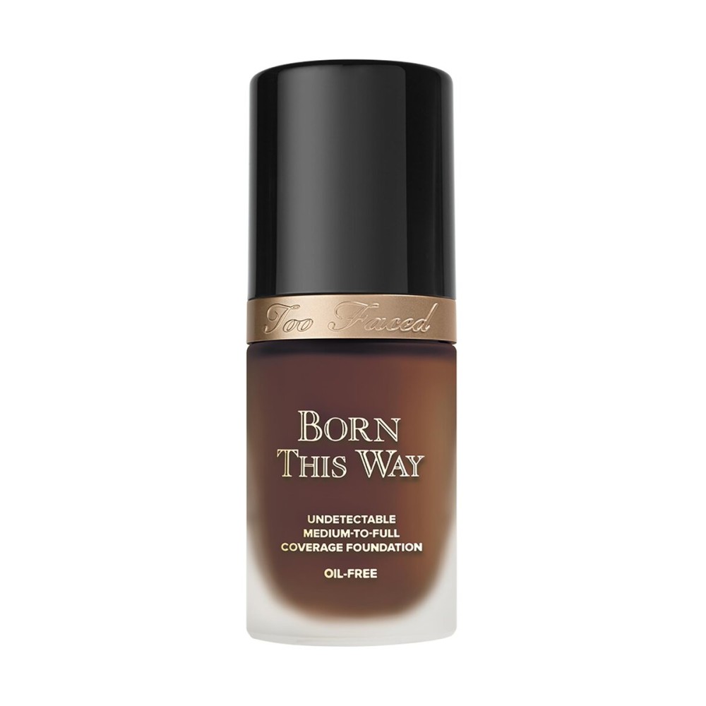 Too Faced Born This Way Natural Finish Longwear Liquid Foundation | Medium-To-Full Coverage | Hydrating + Oil Free, 1 Fl Oz, Ganache