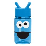 Simple Modern Sesame Street Cookie Monster Kids Water Bottle Plastic BPA-Free Tritan Cup with Leak Proof Straw Lid | Reusable and Durable for Toddlers, Boys | Summit Collection | 12oz