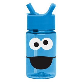 Simple Modern Sesame Street Cookie Monster Kids Water Bottle Plastic BPA-Free Tritan Cup with Leak Proof Straw Lid | Reusable and Durable for Toddlers, Boys | Summit Collection | 12oz