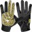 Grip Boost Football Gloves - Peace Stealth 6.0 Boost Plus Sticky Technology - Adult and Youth Football Gloves for Wide Receiver - Men\'s and Boys Sizes (Black/Gold, Youth Large)