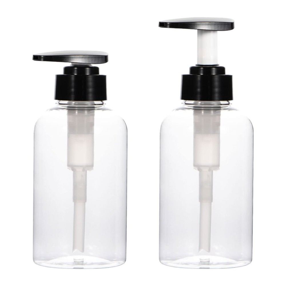 Yebeauty 2 PCS Clear Pump Bottles 10oz 300ML, Empty Plastic Lotion Bottle Pump Dispenser with Pump Refillable for Home and Daily Use
