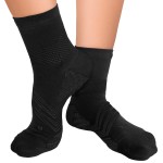 TechWare Pro Plantar Fasciitis Sock - Therapy Grade Targeted Cushion Compression Socks Men & Women. Ankle Brace Foot Sleeve & Arch Support for Achilles Tendonitis & Heel Pain Relief (Blk/Blk Large)