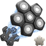 FOXSONIC 6 Blades Universal Magnetic Shaver Blades for Head Shaver and Other Brands Head Shaver