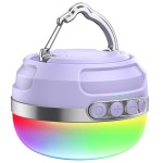 ZMNT LED Camping Lantern Rechargeable 1400LM, Up to 420H Running Time Camping Tent RGB Light, 10400mAh Emergency Hanging Light for Hurricane, Power Outages, Home, Hiking,Violet