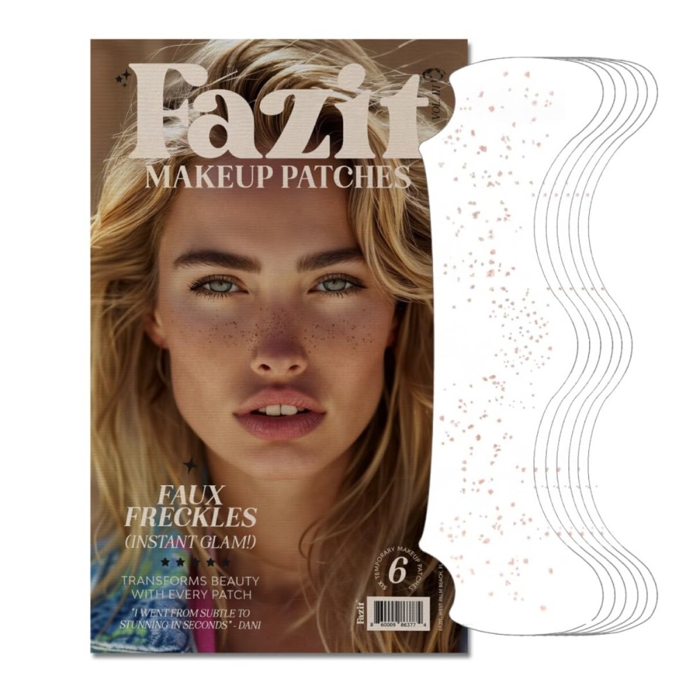 Fazit Makeup Patches - Faux Freckles - Glow Up Make-Up Patches - Cute Glitter Makeup Accessories For Women - Cosmetic Glitter For Face