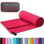 BAGAIL Camping Towel with EVA Case, Compact & Ultra Soft Microfiber Travel Towel - Super Absorbent & Lightweight Quick Dry Towels for Sports, Beach, Gym, Backpacking, Hiking and Yoga - Red, XS