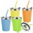 Vermida Kids Cups with Straws and Lids Leak Proof, 12oz Sippy Cups for Toddlers 1-3, 4 Pack Spill Proof Cup Stainless Steel Kids Cups with Lids for School, Outdoor