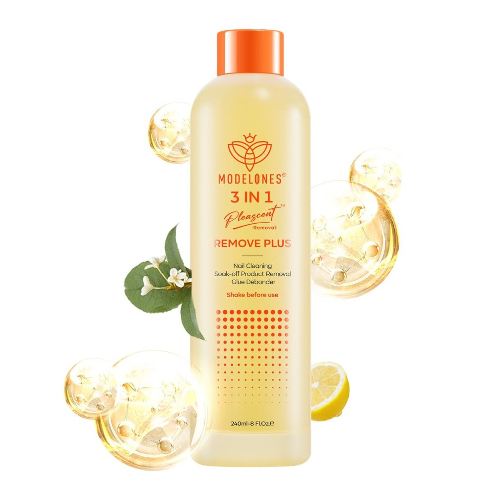 modelones Acetone Nail Polish Remover, Gel Nail Polish Nail Glue Remover | Natural Formula for Nail Moisturizing & Care | Removes Natural Artificial Acrylic Sculptured Nails Dip Powder 8 FL.Oz.