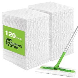 HOMEXCEL Dry Sweeping Cloths Pads Compatible with Swiffer Sweeper, Disposable Duster Refills Mop Pads for Floor Mopping and Cleaning, 64 Count-8  x 10.4  Pads Refills-Not Include The Mop