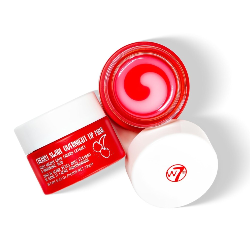 W7 Sweet Dreams Overnight Cherry Swirl Lip Mask - Cherry Extract & Hyaluronic Acid - For Hydrated, Full Looking & Irresistible Lips