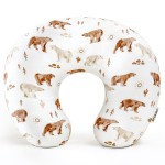 GRSSDER Nursing Pillow Cover Stretchy Minky Removable Nursing Covers for Breastfeeding Pillows, Ultra Soft Comfortable Slipcover for Boy and Girls, Sunny Bear